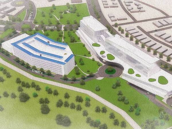Artist rendering of the new Scripps San Marcos Medical Center campus being planned by Scripps Health.