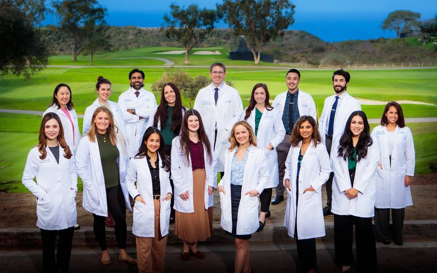 A group photo of the 2025 fellows from the Hematology and Medical Oncology Fellowship Program at Scripps Clinic.