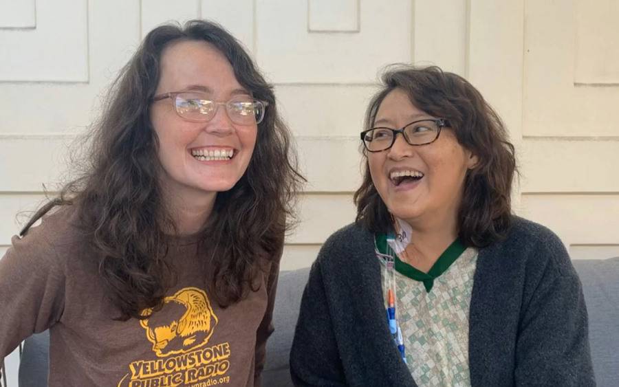 Two women share a moment after a successful kidney transplant where the donor match came from halfway across the country.