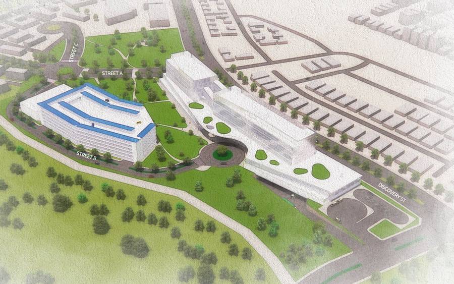 Artist rendering of the new Scripps San Marcos Medical Center campus being planned by Scripps Health.