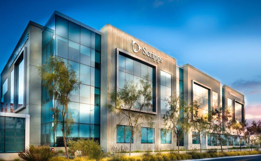The front of the Scripps Coastal Medical Center San Marcos building.