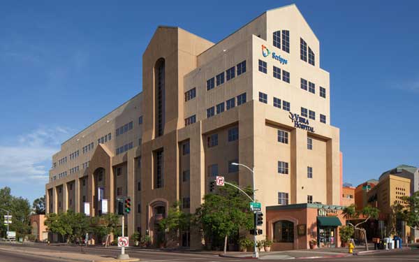 The exterior of the medical building at Fifth Avenue and Washington Street in San Diego, home to Scripps Coastal Medical Center Hillcrest.