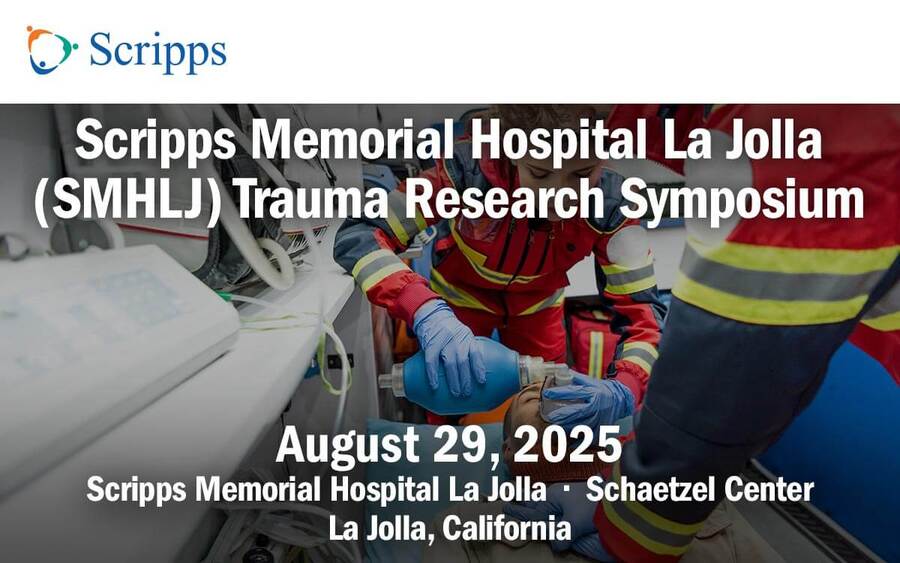 Emergency medicine professionals providing care to trauma patient - Trauma Research Symposium - August 29, 2025 - La Jolla, CA